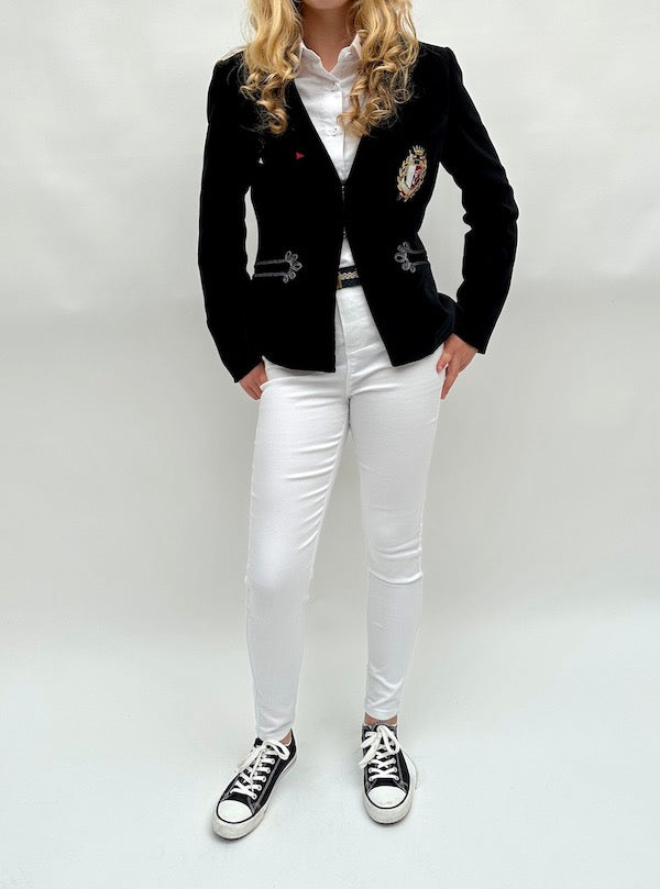 Womens Velvet Crest Jacket - Trot Up Burghley'25 & Won Best Dressed Trot Up Badminton 2023