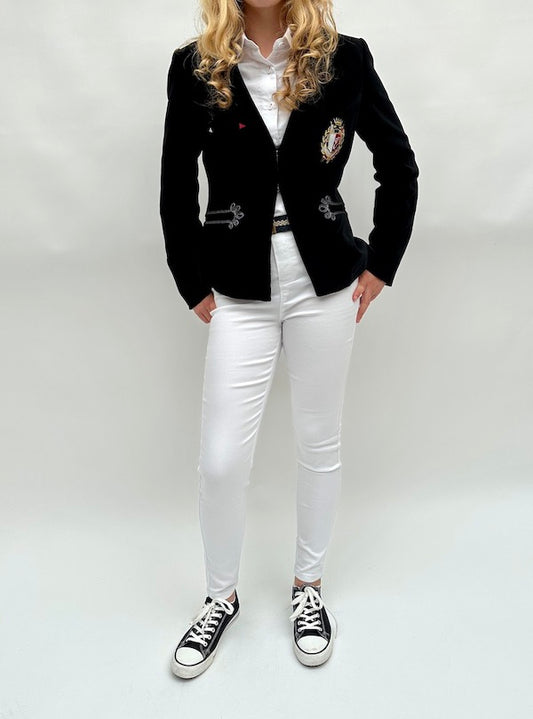 Womens Velvet Crest Jacket - Trot Up Burghley'25 & Won Best Dressed Trot Up Badminton 2023