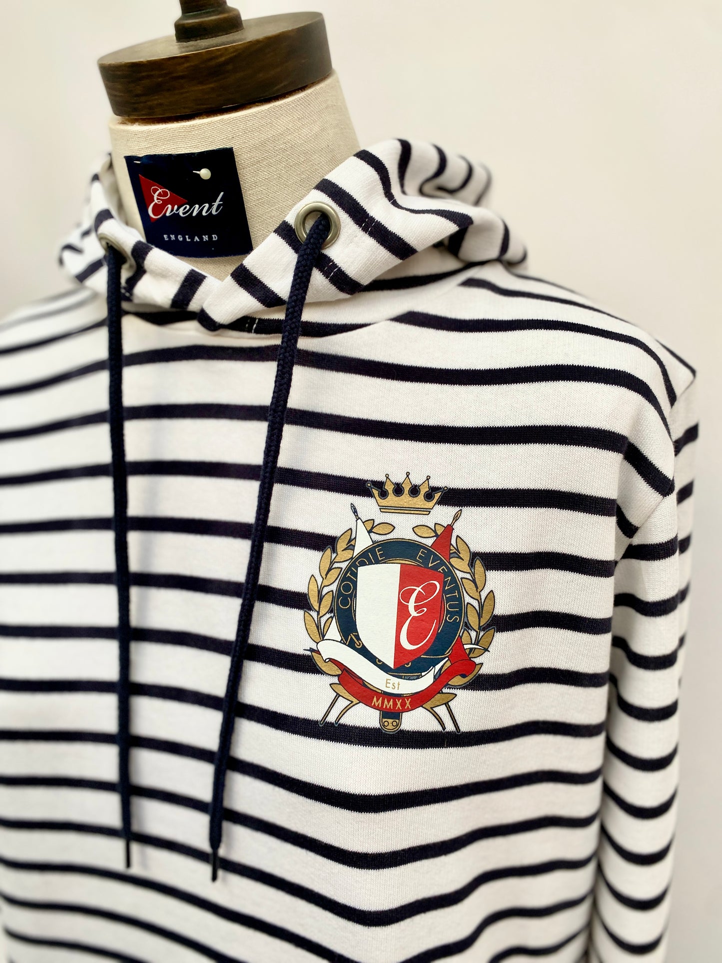 Womens Stripe Crest Hoodie