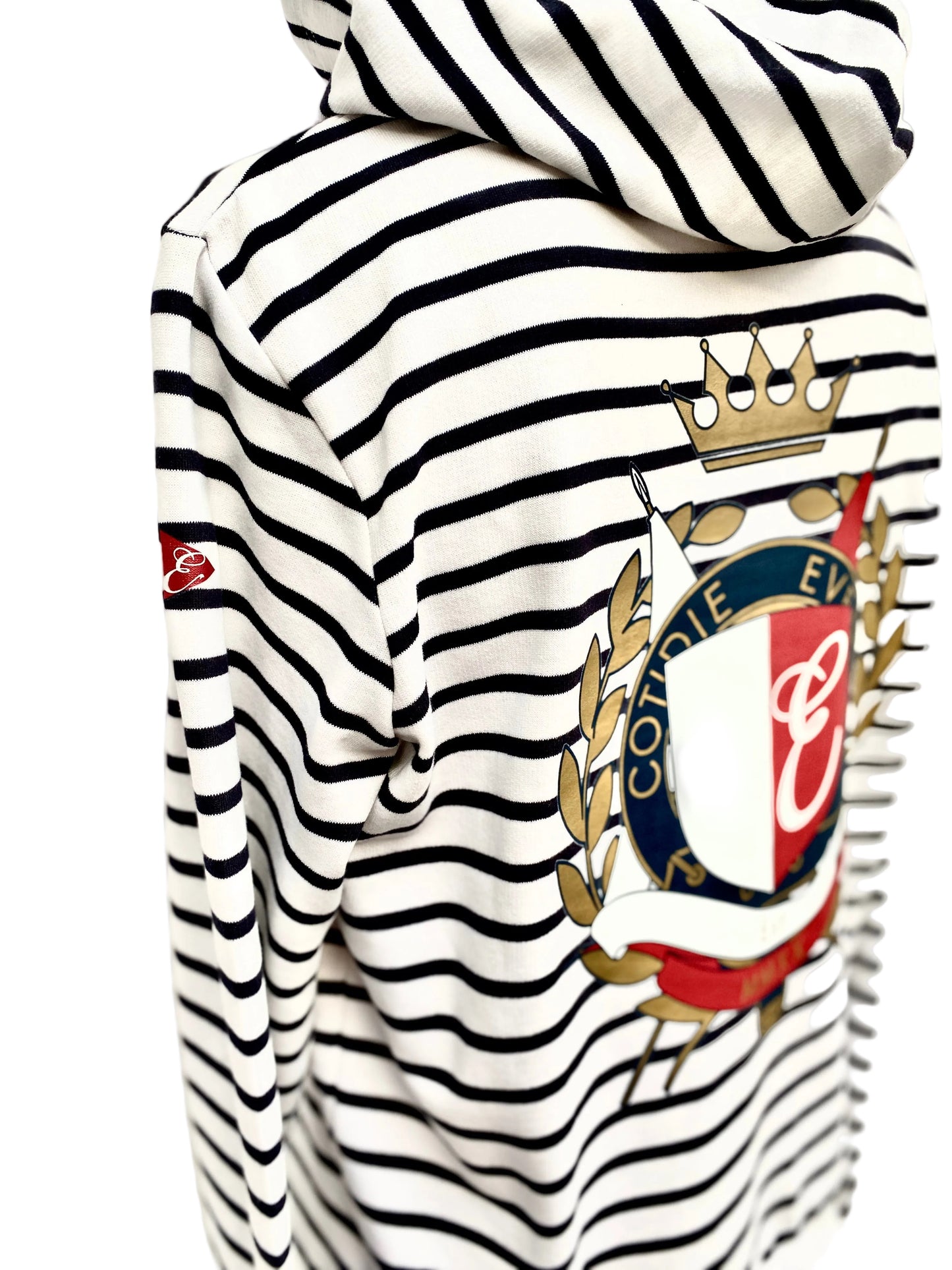Womens Event Crest Stripe Hoodie