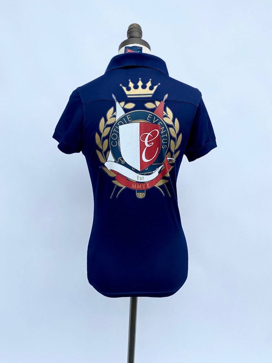 Womens Shimmer Crest Stretch Polo