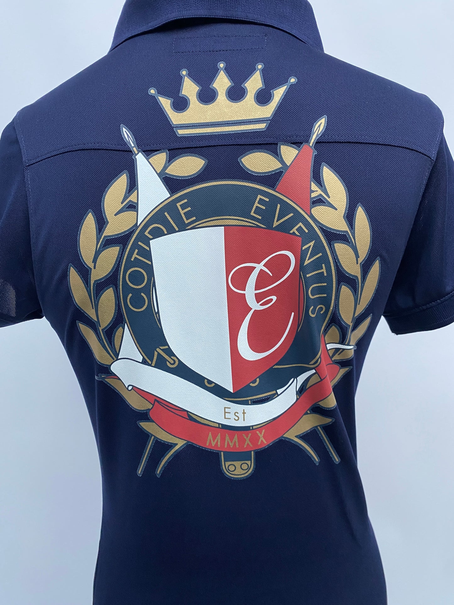 Womens Shimmer Crest Stretch Polo