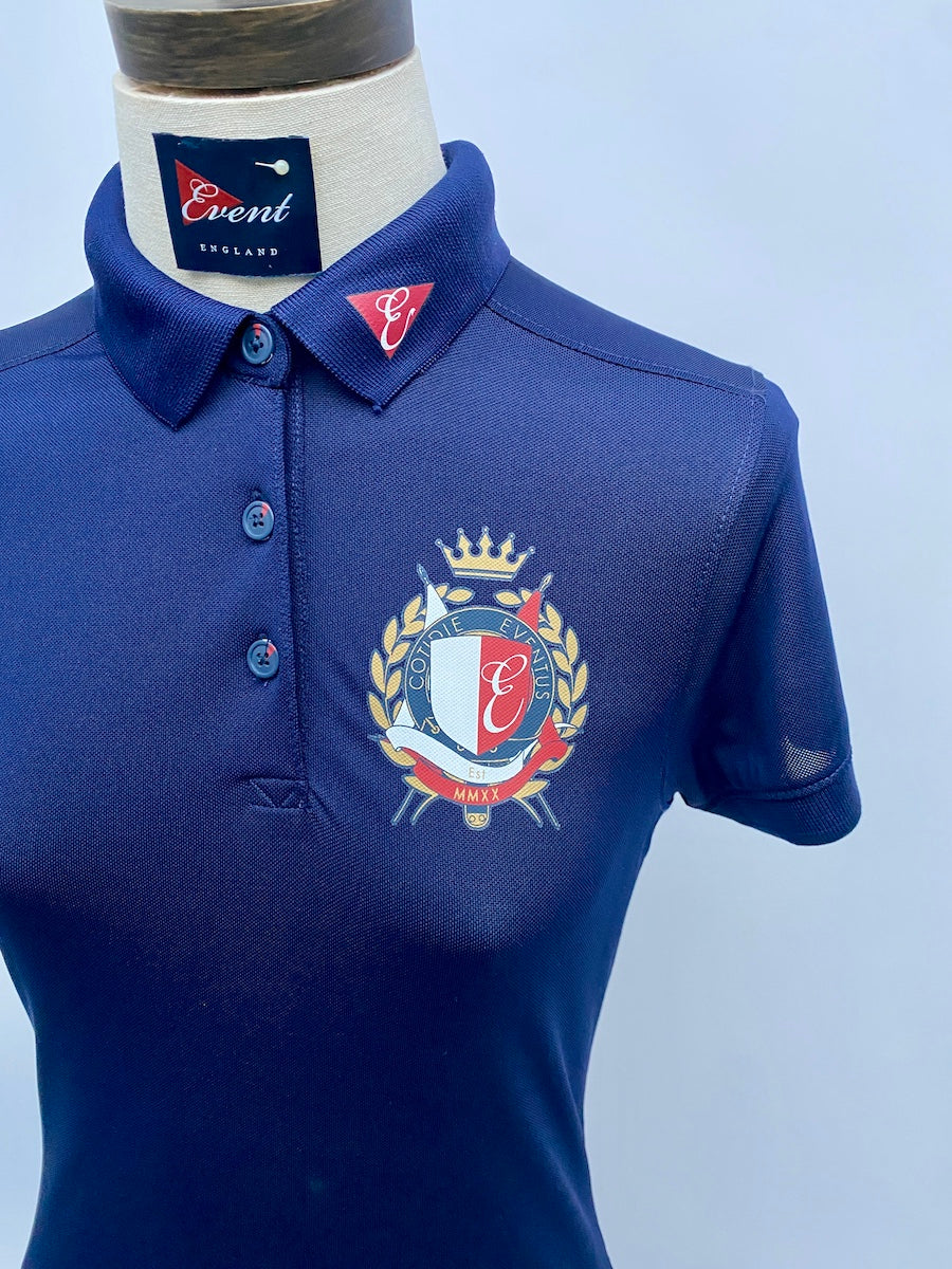 Womens Shimmer Crest Stretch Polo