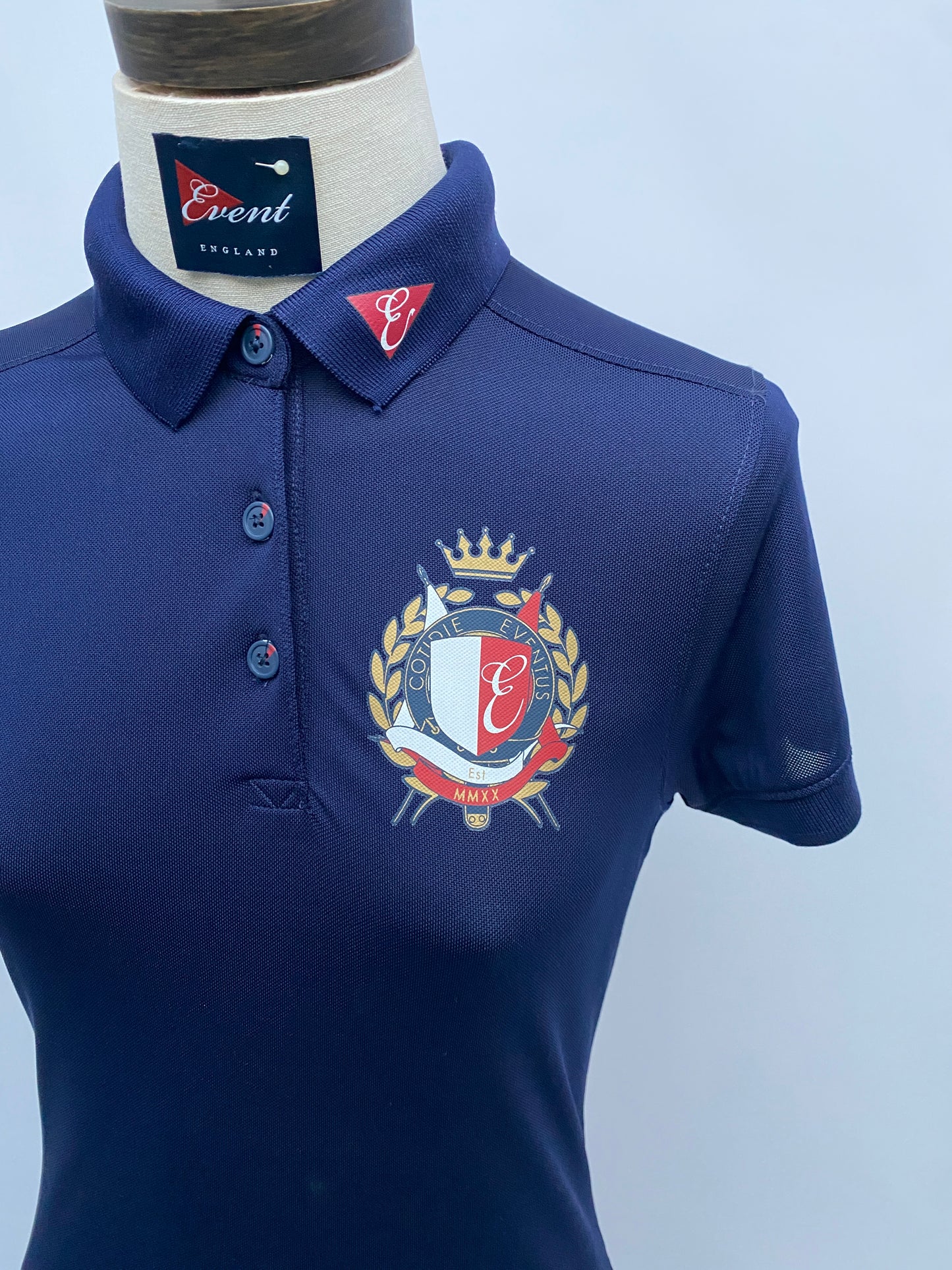 Womens Shimmer Crest Stretch Polo