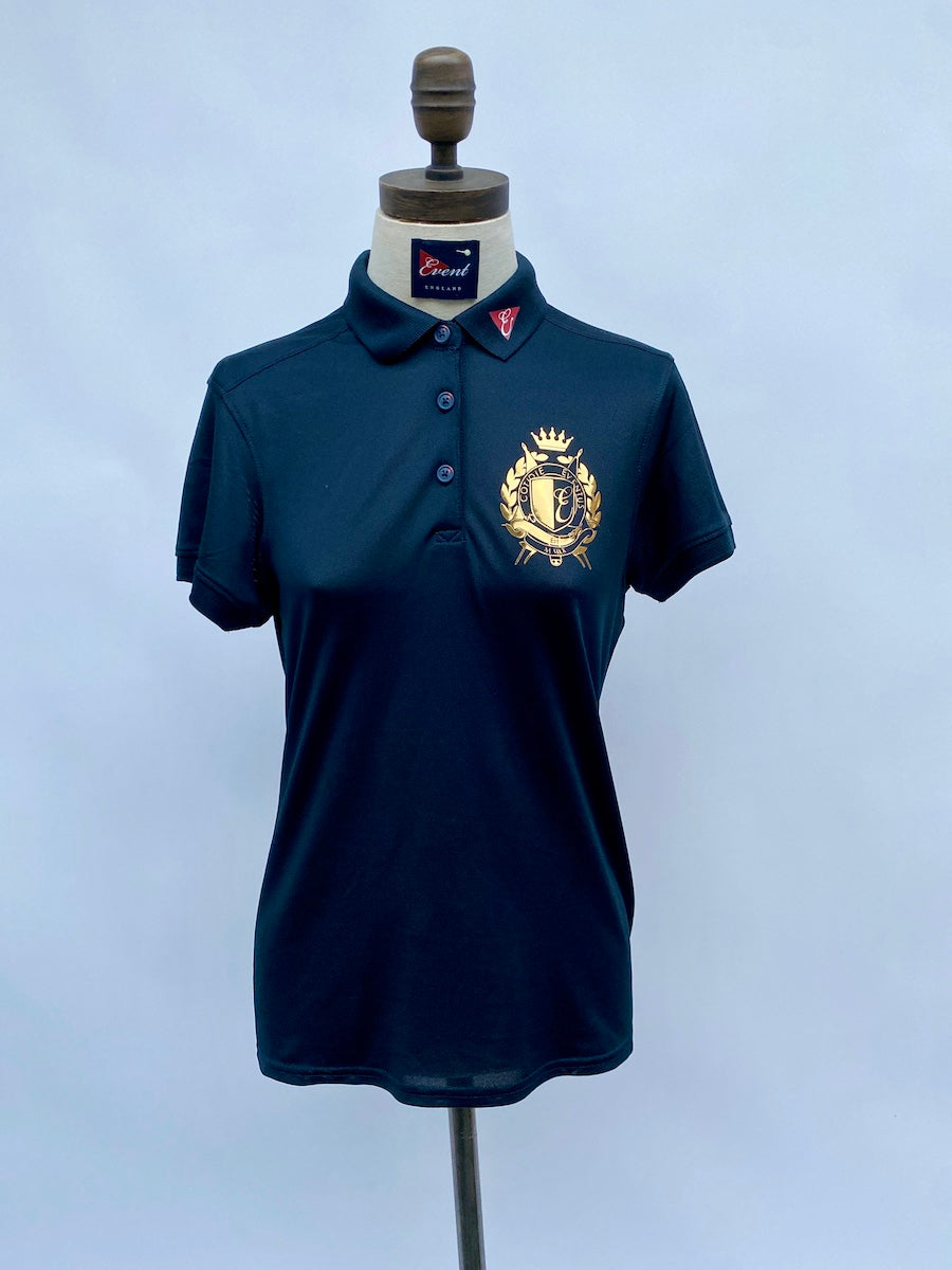 Womens Shimmer Crest Stretch Polo