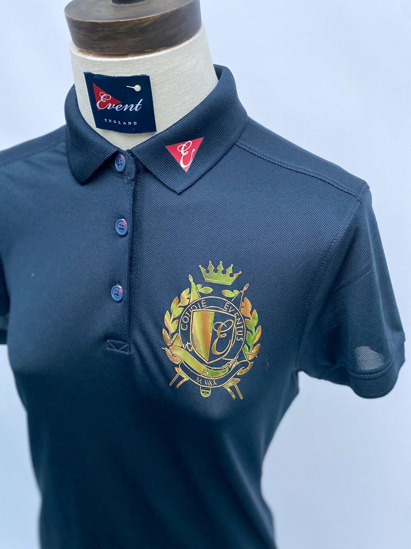 Womens Shimmer Crest Stretch Polo