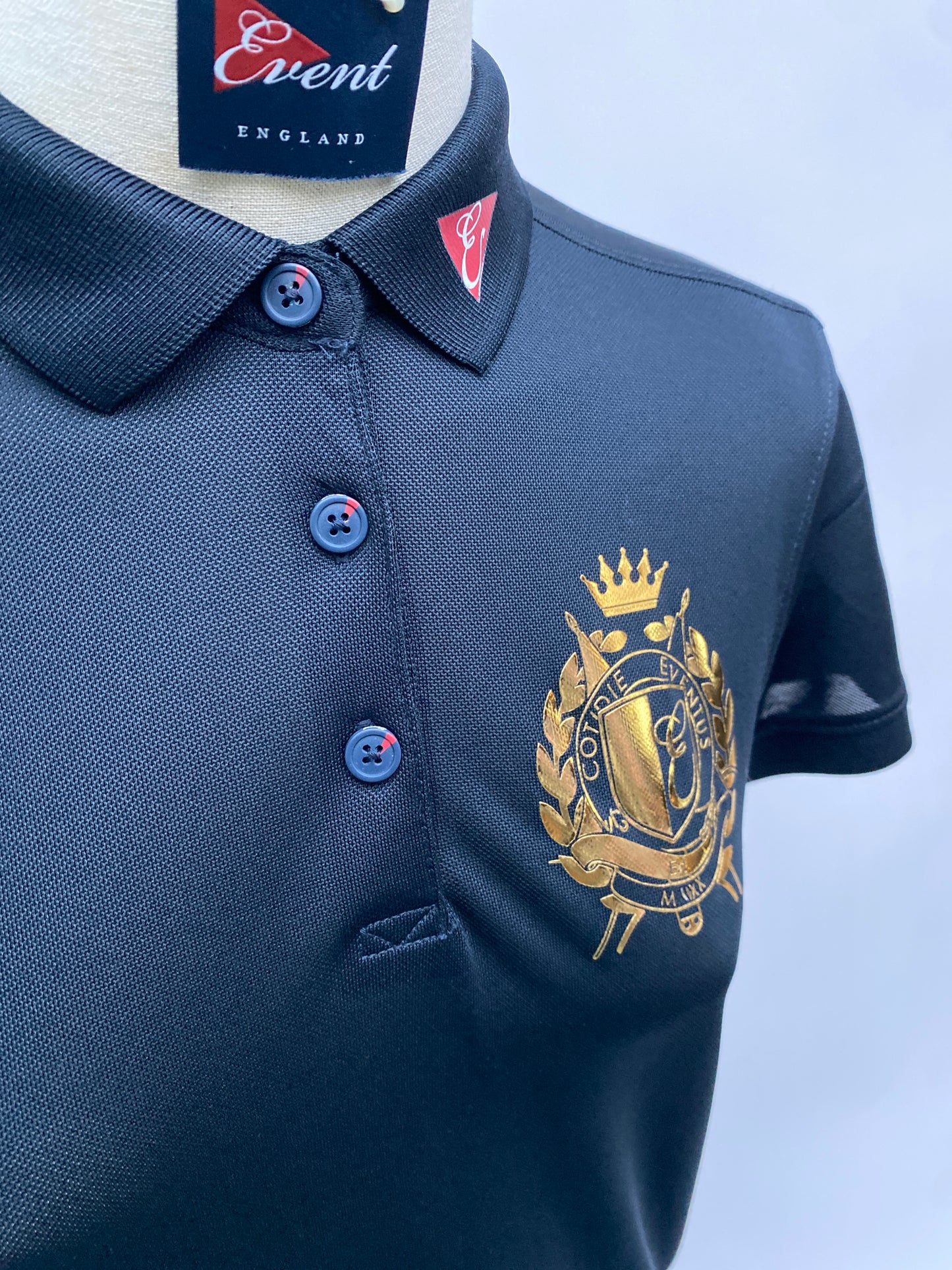Womens Shimmer Crest Stretch Polo