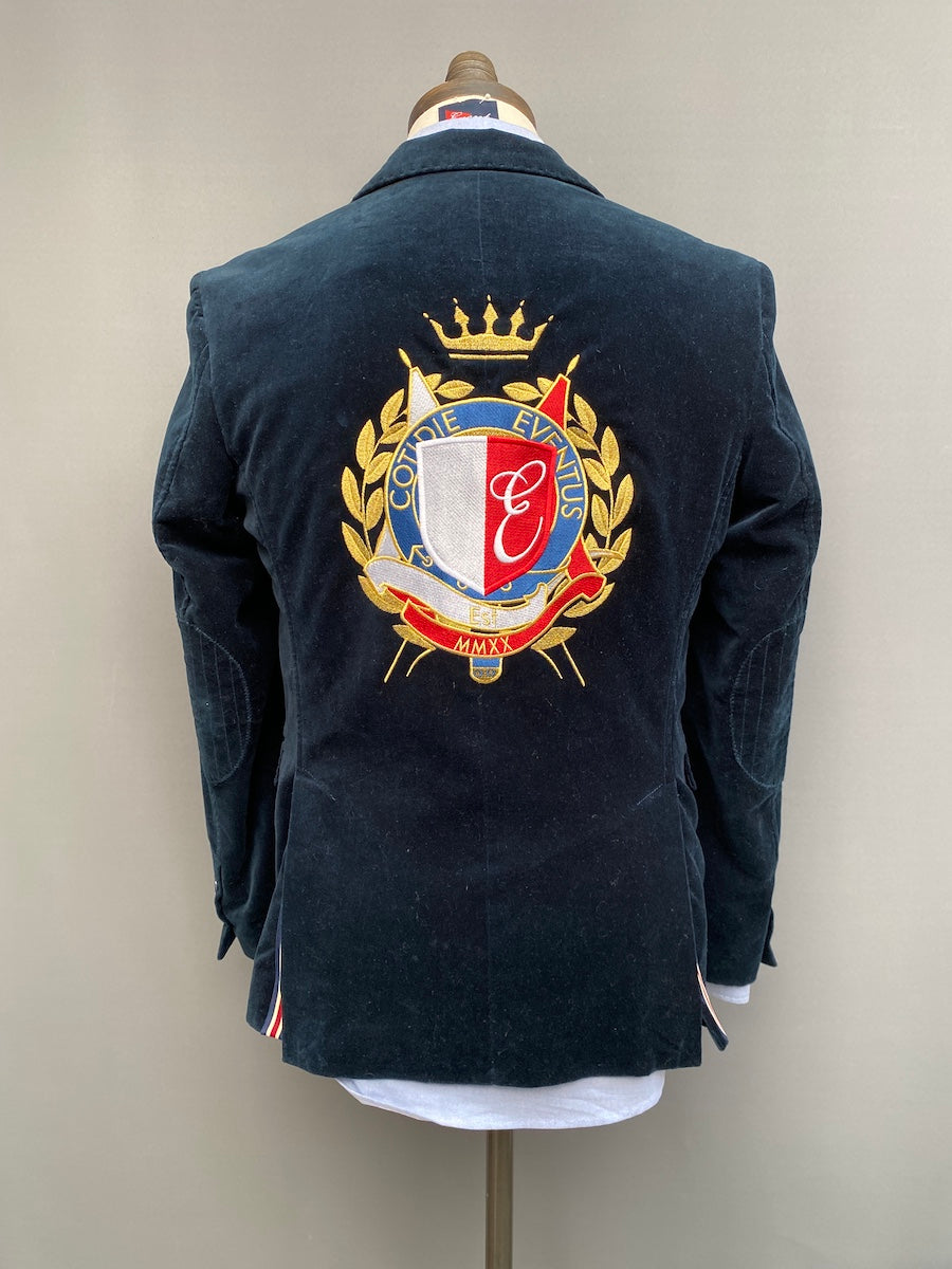 Mens Velvet Crest Jacket - Won Best Dressed Trot Up Badminton