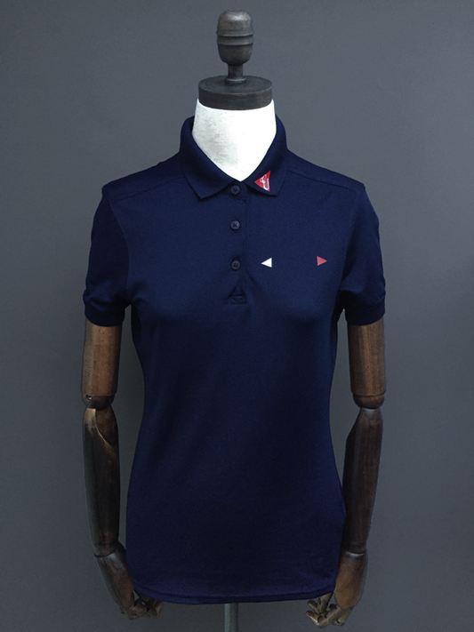 Womens Shimmer Stretch Flag Polo