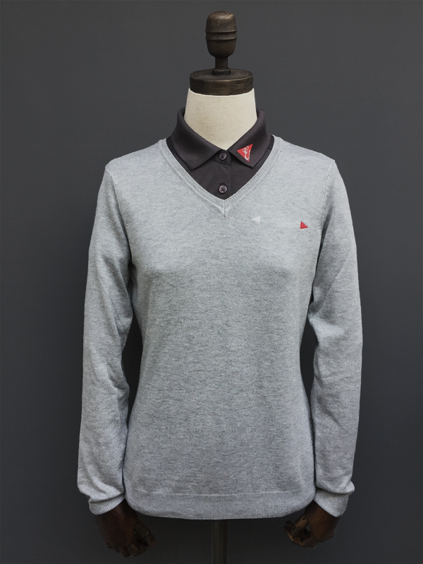 Womens V Neck Flag Sweater