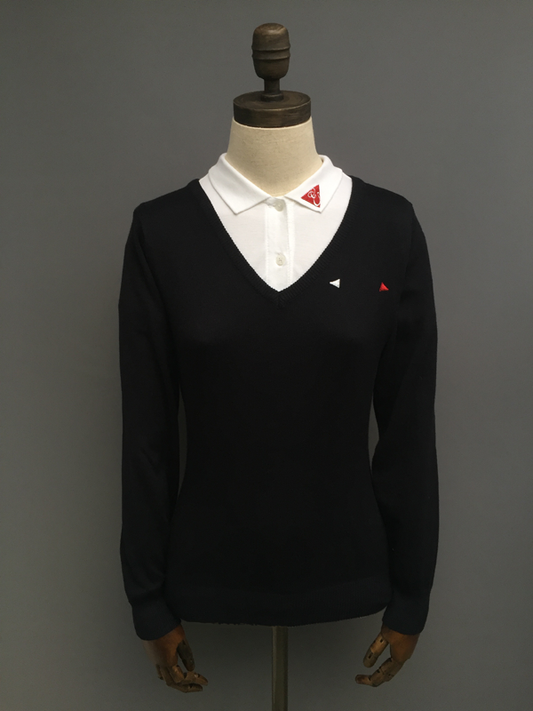 Womens V Neck Flag Sweater