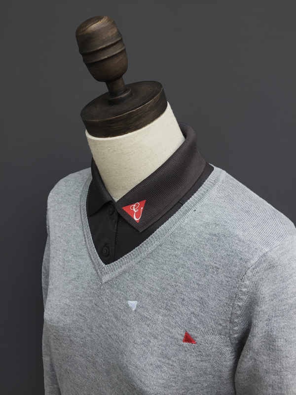 Womens V Neck Flag Sweater