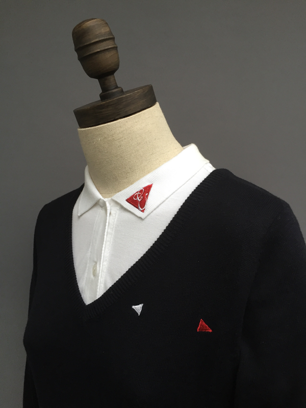 Womens V Neck Flag Sweater