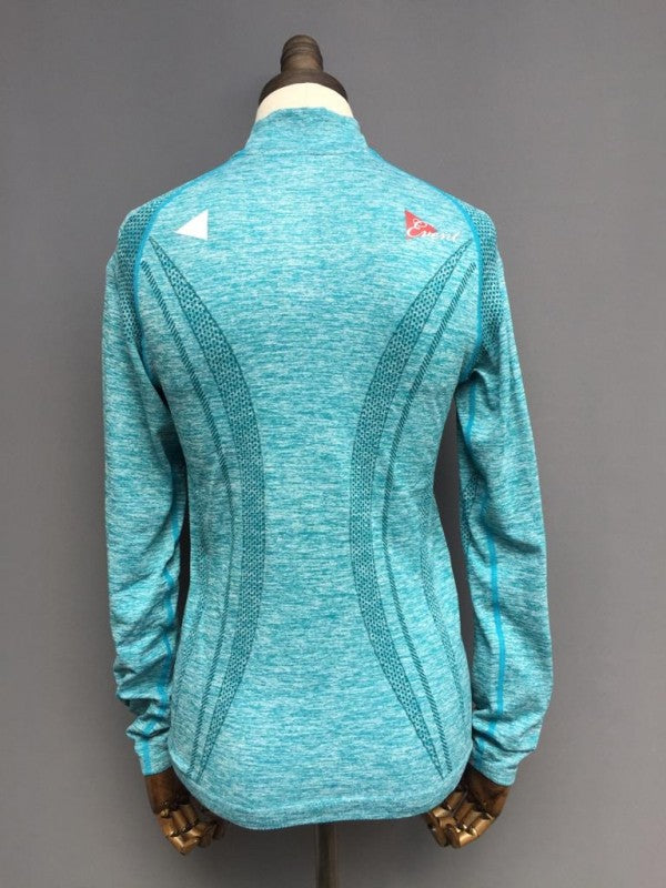 Womens 3D Stretch Zip Top