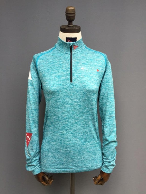 Womens 3D Stretch Zip Top