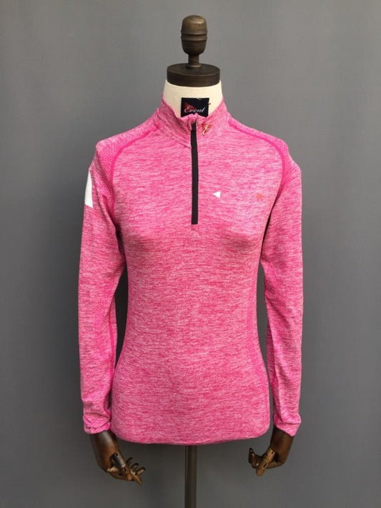 Womens 3D Stretch Zip Top
