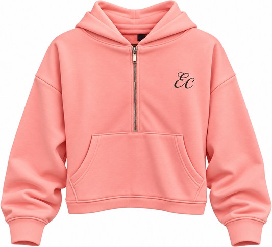 Event Candy 1/2 Zip Crop Hoodie