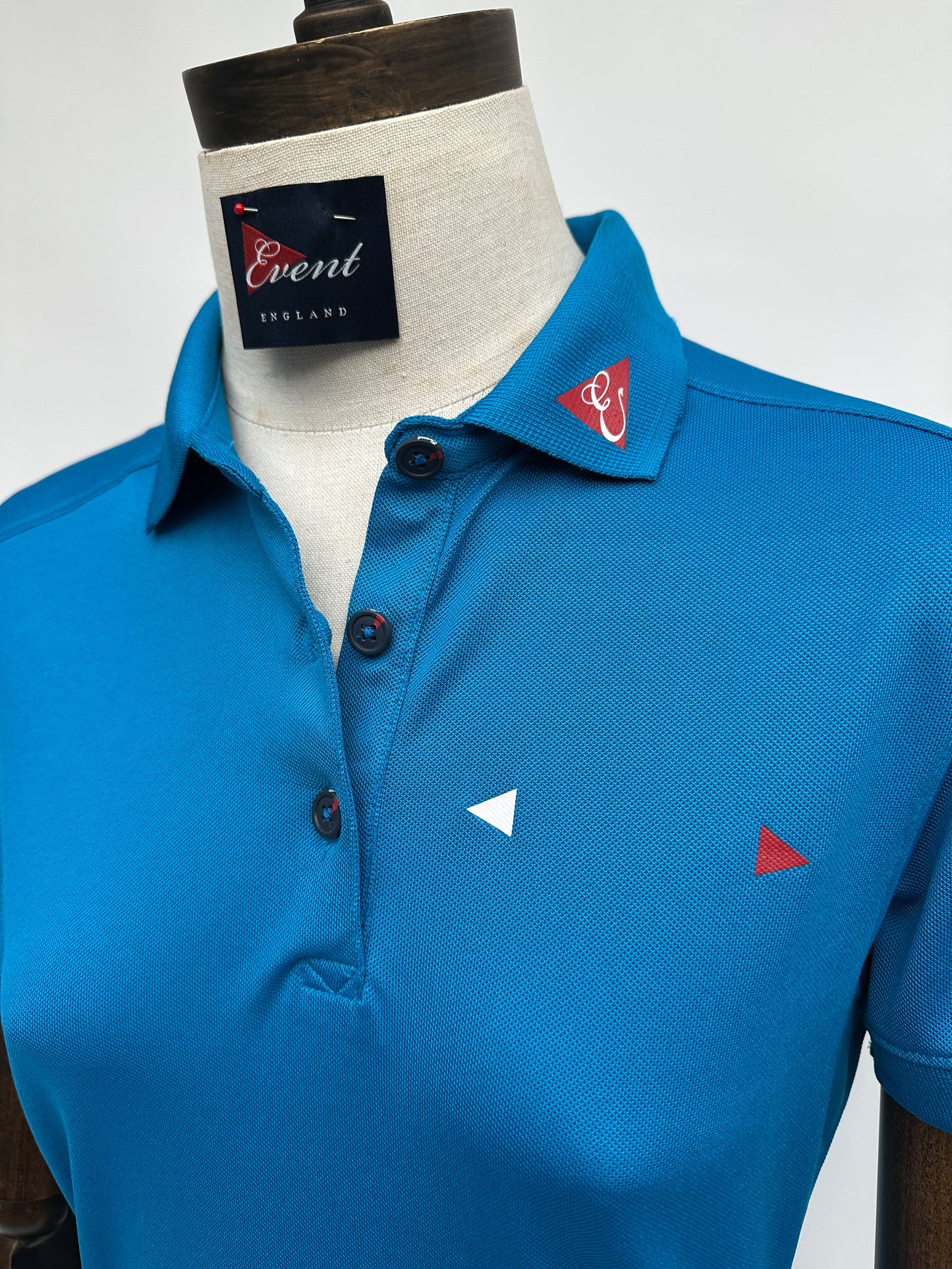 Womens Shimmer Stretch Flag Polo
