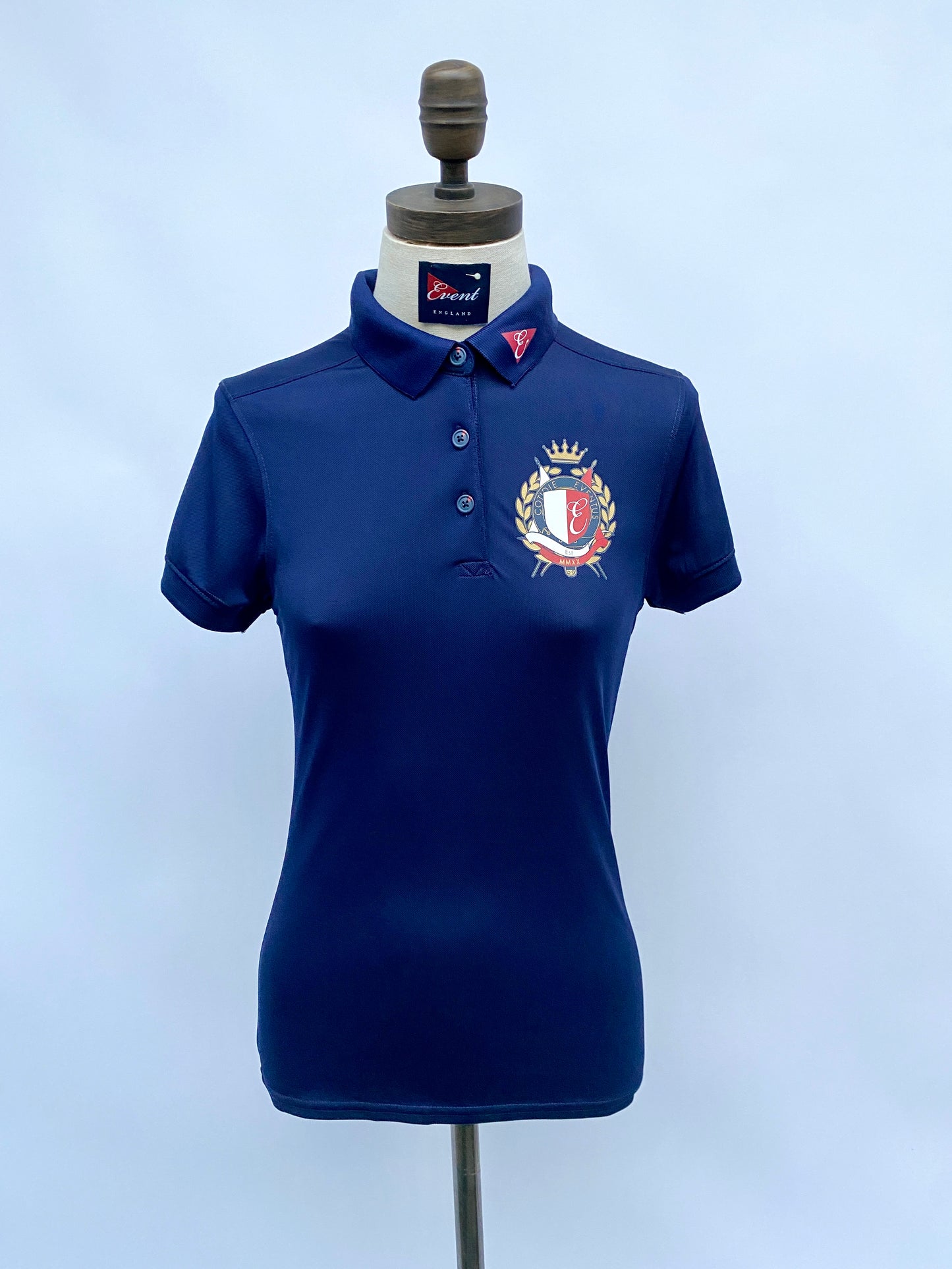 Womens Shimmer Crest Stretch Polo