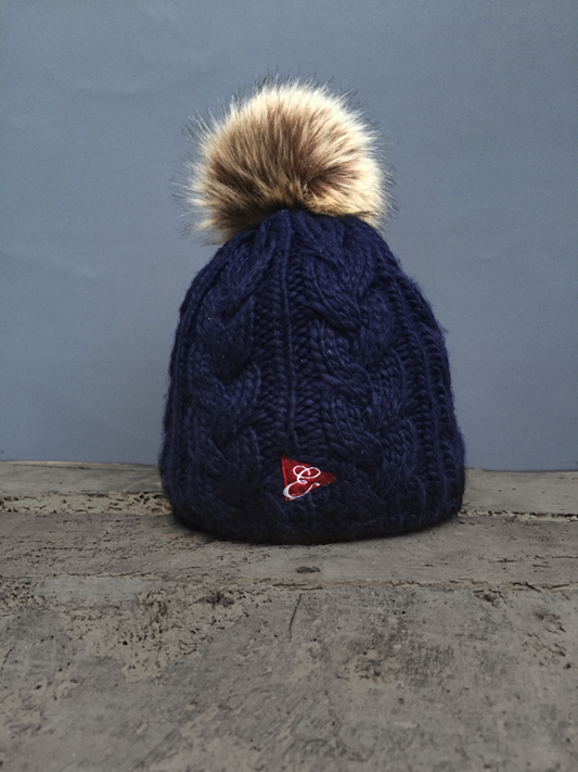 Cable Pom Pom Beanie